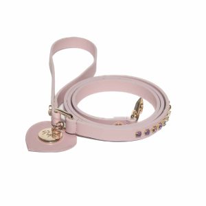 GUINZAGLIO IN PELLE DILETTA COLOR LILLA